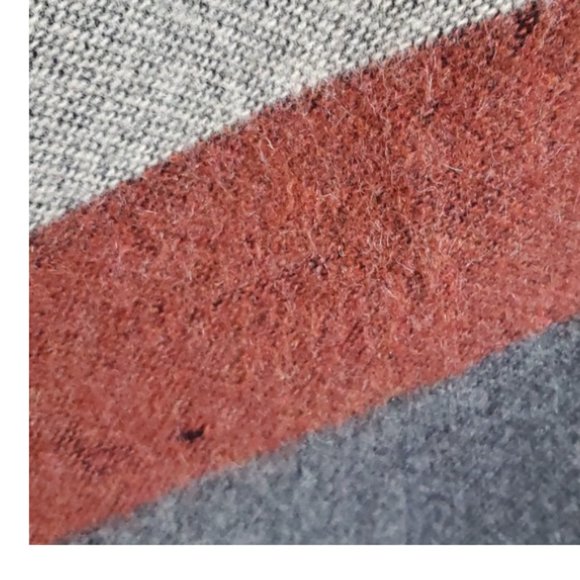 Vintage 1960's Bickler Gray and Rust Wool Blanket Cape Coat Made in England - Picture 16 of 17